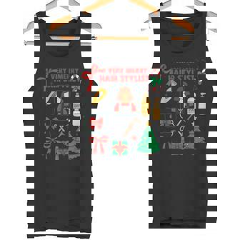 Coquette Stamp Christmas Hair Stylist Hairdresser Barber Tank Top | Mazezy