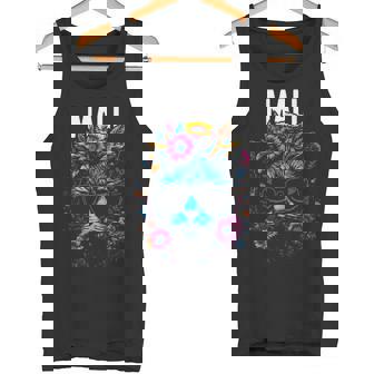 Country Of Mali Cat Wearing Sunglasses And Flowers Tank Top Tank Top | Mazezy