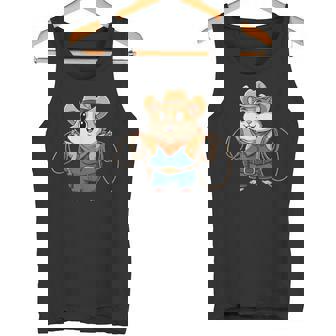 Cowboy Hamster Western Rodeo Cartoon Cute Country Lasso S Tank Top Tank Top | Mazezy