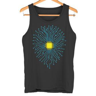CPU Circuit Computer Geek Tech Gamer Tank Top | Mazezy