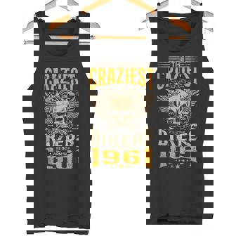 The Craziest Bikers Are Born 1961 Motorcycle 62Th Birthday タンクトップ - Kawaiitshirt