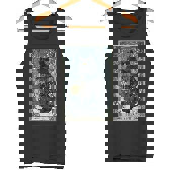 Creepmas Vintage The Yule Cat Tarot Card Dark Christmas Tank Top Tank Top | Mazezy