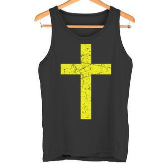 Croix Dieu Jésus Chrétien Jaune Débardeur e - Cadeauxyz