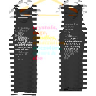 Crystals Sage Candles Meditation Ancestors Altars & Ebo Tank Top | Mazezy