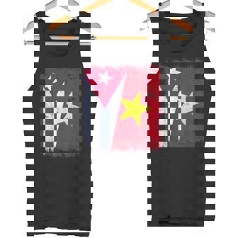 Cuba Vietnam Half Flag Cuban Vietnamese History Tank Top | Mazezy