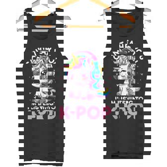 Cute Kawaii Unicorn Can’t Hear You I’m Listening To K-Pop Tank Top | Mazezy