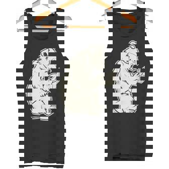 Cute Polar Bear Folds Origami Ship Origami Polar Bear Tank Top | Mazezy