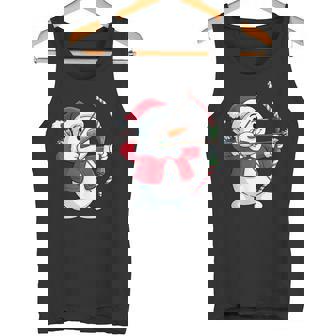 Cute Snowman Wearing Santa Hat Christmas Archery Bow Hunting Tank Top | Mazezy