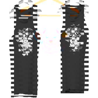 Cute Tennis Dog Border Collie Puppy With Racket Tank Top | Mazezy