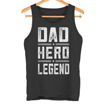 Dad Hero Legend -Intage Distressed Dad Canotta - Novitaregali