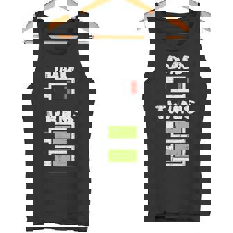 Dad Twins Battery Energy Fathers Day Daddy Papa Men Canotta - Novitaregali