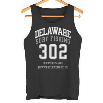 Delaware Surf Fishing 302 Area Code Fenwick Island Tank Top | Mazezy
