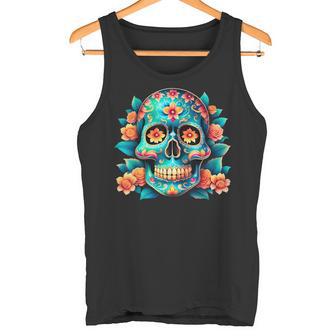 Dia De Los Muertosugarkull Chemise Dia De Los Muertos Débardeur e - Cadeauxyz