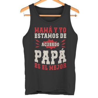 Día Del Padre Mamá Y Yo Estamos De Acuerdo Papá Es El Mejor Camiseta sin mangas - Regaloses