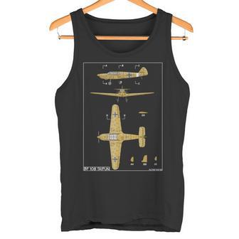 Diagrama Del Avión Alemán Messerschmitt Bf 108 Taifun Ww2 Manga Larga Camiseta sin mangas - Regaloses