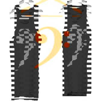 Distressed Bass Clef Or F For Bassist Musician Tank Top Tank Top | Mazezy