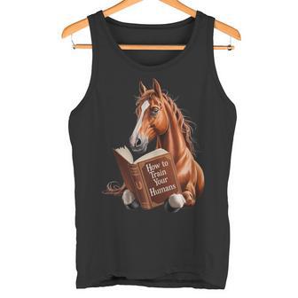 Divertido Motivo De Caballos Con Libro Cómo Entrenar A Tu In Mangas Camiseta sin mangas - Regaloses