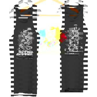 Dj Cat Maison Drôle De Musique Chat Amateur De Musique Débardeur e - Cadeauxyz