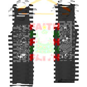 Dog Christmas Faith French Bulldog Puppy Family Group Tank Top | Mazezy