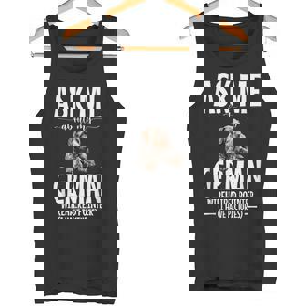 Dog Owner Pet Lover Ask Me German Wirehaired Pointer Tank Top | Mazezy