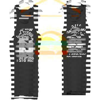 Don’t Follow Me I Do Stupid Things Skydiving Joke Tank Top | Mazezy