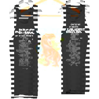 Don't Mess With Dinkasaurus Dinosaur Pickleball Fans Tank Top | Mazezy