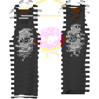 Donut Hula Hooping Cute Kawaii Dessert Lover Tank Top | Mazezy