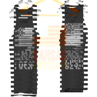 Drapeau Américainomeone In Kansas Loves Me Débardeur e - Cadeauxyz