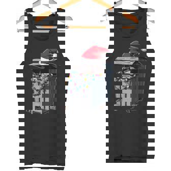 Dumpster Diving Garbage Diver Trash Picker Christmas Hat Tank Top | Mazezy