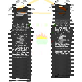 Dumpster Fire Response Team Chaos Ugly Sweater Cute Employee Tank Top - Monsterry