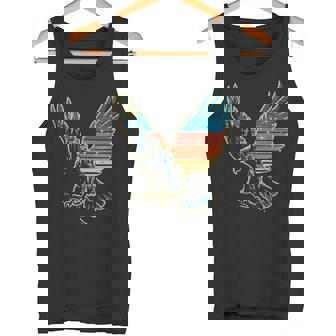 Eagle Retro Vintage Patriotic Stars Stripes USA Tank Top | Mazezy