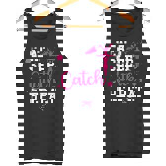Eat Sleep Catch Cheer Backspot Cheerleading Backspot Tank Top | Mazezy