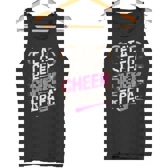 Eat Sleep Cheer Repeat Cheer Coach Cheerleading Tank Top Tank Top | Mazezy