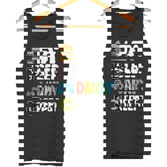 Eat Sleep Dandy Repeat Gamer Tank Top | Mazezy