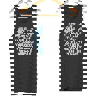 Eat Sleep Hockey Repeat Ice Hockey Player Stuff Christmas PJ Tank Top | Mazezy