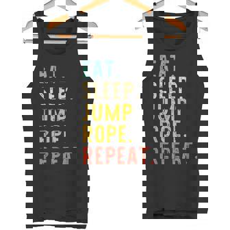 Eat Sleep Jump Rope Roping Jumping Skipping Retro Vintage Tank Top | Mazezy