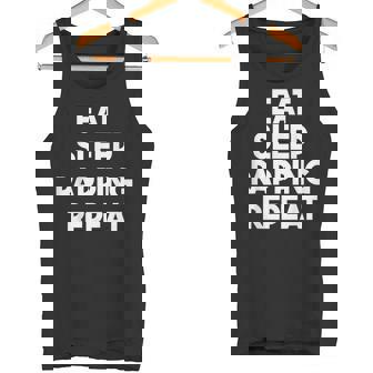 Eat Sleep Rapping Repeat Rapper Tank Top | Mazezy