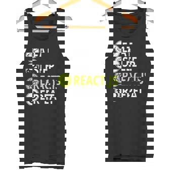Eatleep ReactJs Repeat Javascriptプログラマー用 タンクトップ - Kawaiitshirt