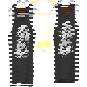 Ecuador Dog Heart Ecuadorian Roots Ecuadorian Flag Tank Top | Mazezy