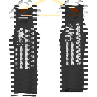 El Mejortaffy Dad De La Historia Eltaffordshire Bull Terrier Con Bandera De Ee Uu Camiseta sin mangas - Regaloses