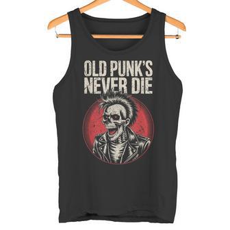 Eliejo Punk Nunca Muere Rock Esqueleto Rebelde Camiseta sin mangas - Regaloses