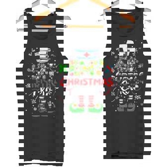 EMT Christmas Crew Colorful Floral Costume Elf Nurse Job Tank Top | Mazezy