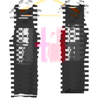 England Tonga Half Flag English Tongan Heritage Tank Top | Mazezy