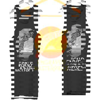 Engraved Masterpiece Boomerang Tribal Art Sunset Tank Top Tank Top | Mazezy