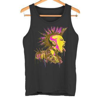 Estilo Punk Británico Regalos Mohawk Character Camiseta sin mangas - Regaloses