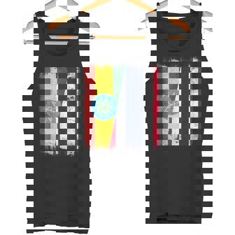 Ethiopia Thailand Half Flag Ethiopian Thai Roots Tank Top | Mazezy