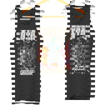 EXOTRAIL Adventurer Alien And Dual Sport Motorcycle Rider Tank Top | Mazezy