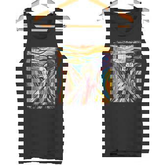 Expressionist Artwork The Scream Goat Face Tank Top Tank Top | Mazezy