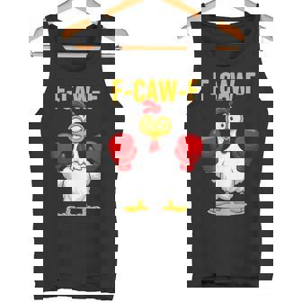 F-Caw-F Chicken Humor Boxing Quote Rooster Meme Tank Top | Mazezy