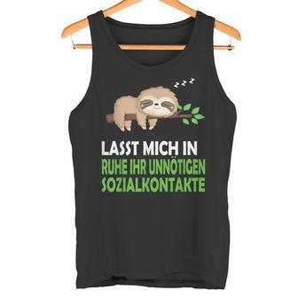 Faultier Nachthemdchlaf Pyjamachlafanzug Geschenk Tank Top - Geschenkecke